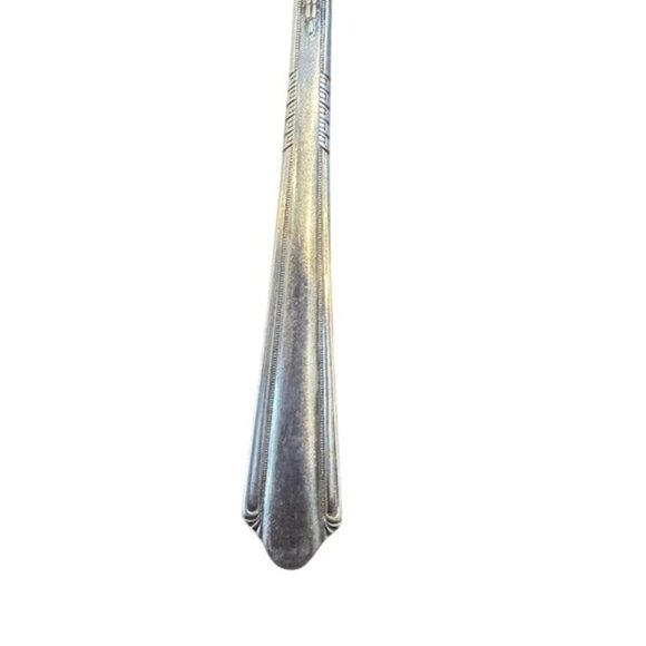 Vintage Holmes & Edwards Silver Plated Pierced Serving Spoon Ladle Fleur-De-Lis - Picture 3 of 8